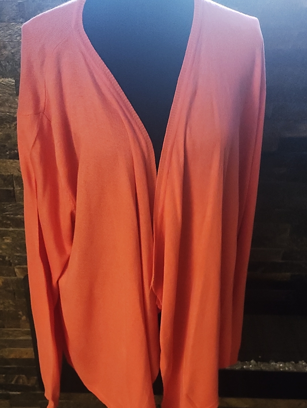 Katia Women's Coral Open-Front Draped Cardigan Size 3X NWT